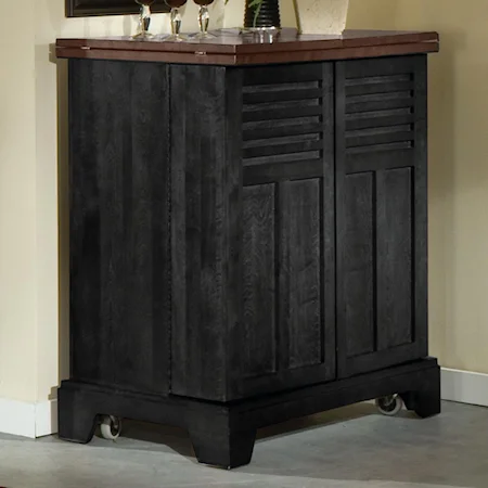 Contemporary Bar with Caster Wheels